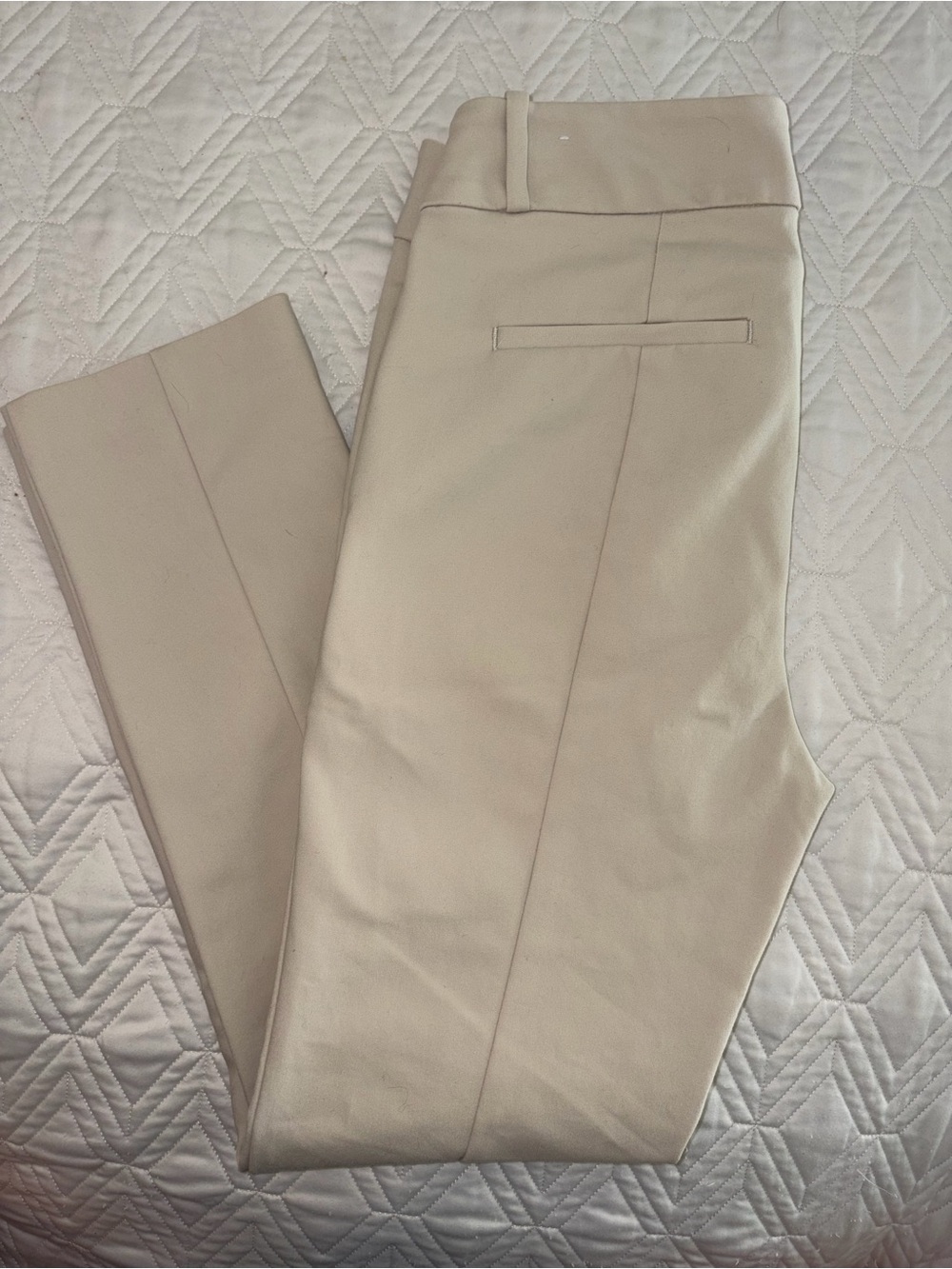 LOFT Women's Ankle Dress Pants in Light Beige 4 petite